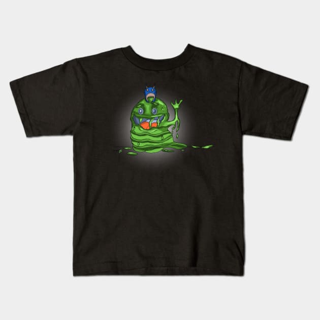 Slime Monster and his pet Kids T-Shirt by jimmygatti